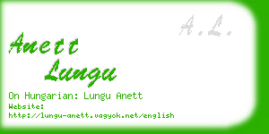 anett lungu business card